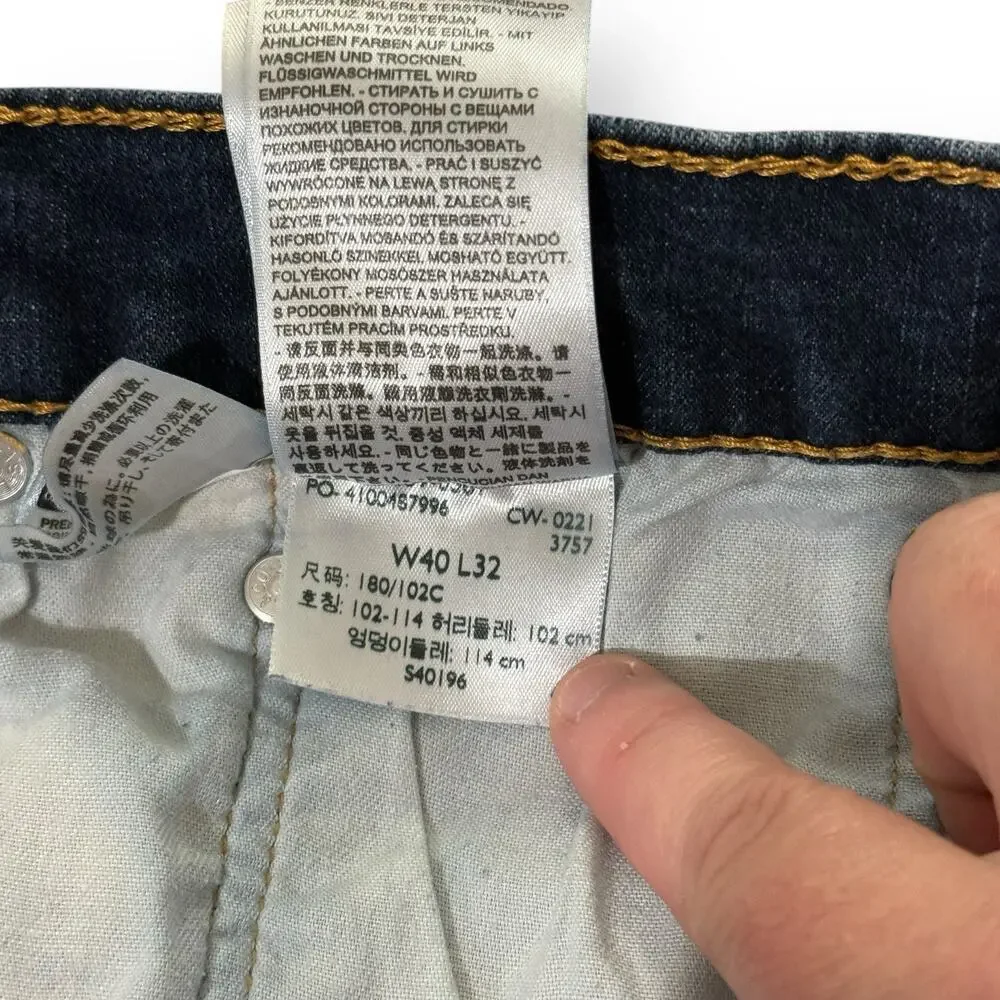 Levi's 559 Jeans Mens 40x32 Relaxed Straight Dark Wash Blue Denim Pants Mid Rise